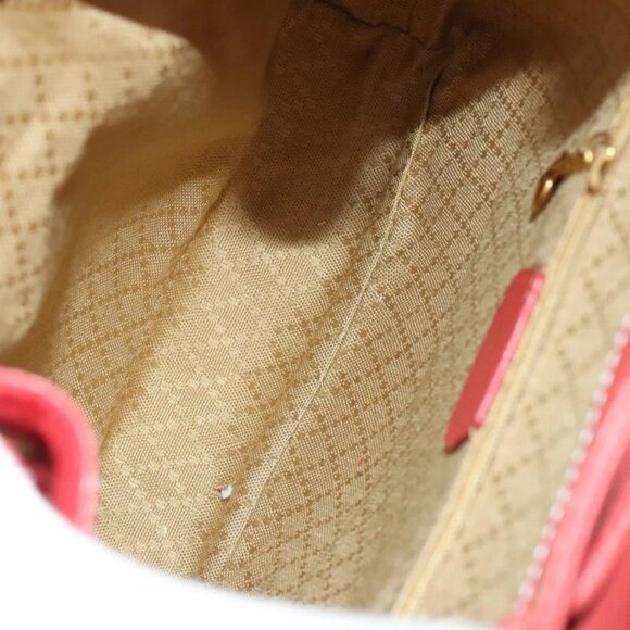 GUCCI Bamboo Backpack Suede Red Gold 003 1998 0030 Auth 127597 - Picture 12 of 16